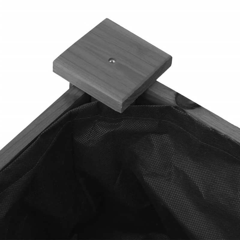 Plantenbak Op Wielen – Bloembak – Plantenbak Met Voeten – Tuinbak – Bloempot Houten Kuip – Grijze Voering – Afmetingen 118x59x80 Cm – Gemaakt Van Vurenhout
