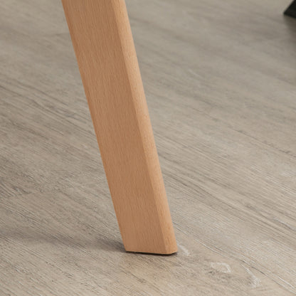 Eetkamerstoel – Stoel – Dinersstoel – Zithoekstoel – Fluwelen Stoel – Set Van 2 – Grijs Met Houten Poten – Ergonomisch Design – Max 120 Kg Draagkracht