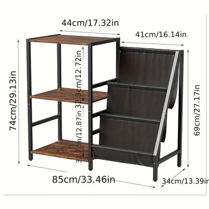 Platenspelermeubel – LP Kast – Platenspelerstandaard – Vinyl Rek – Platenkast – Ruim Opbergmeubel Tot 300 Platen – Hout Met Metaal