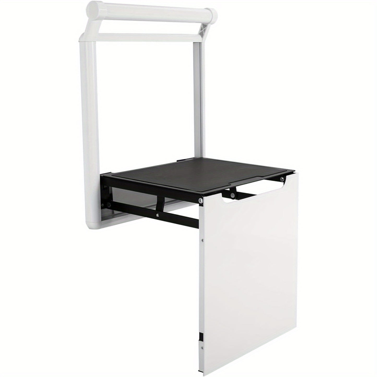 Douchekruk – Douchezitstoel – Douchestoel – Douchezitje – Badkamerkruk – Opklapbaar – Aluminium Frame & Imitatieleer – Max. Belastbaarheid 150 kg
