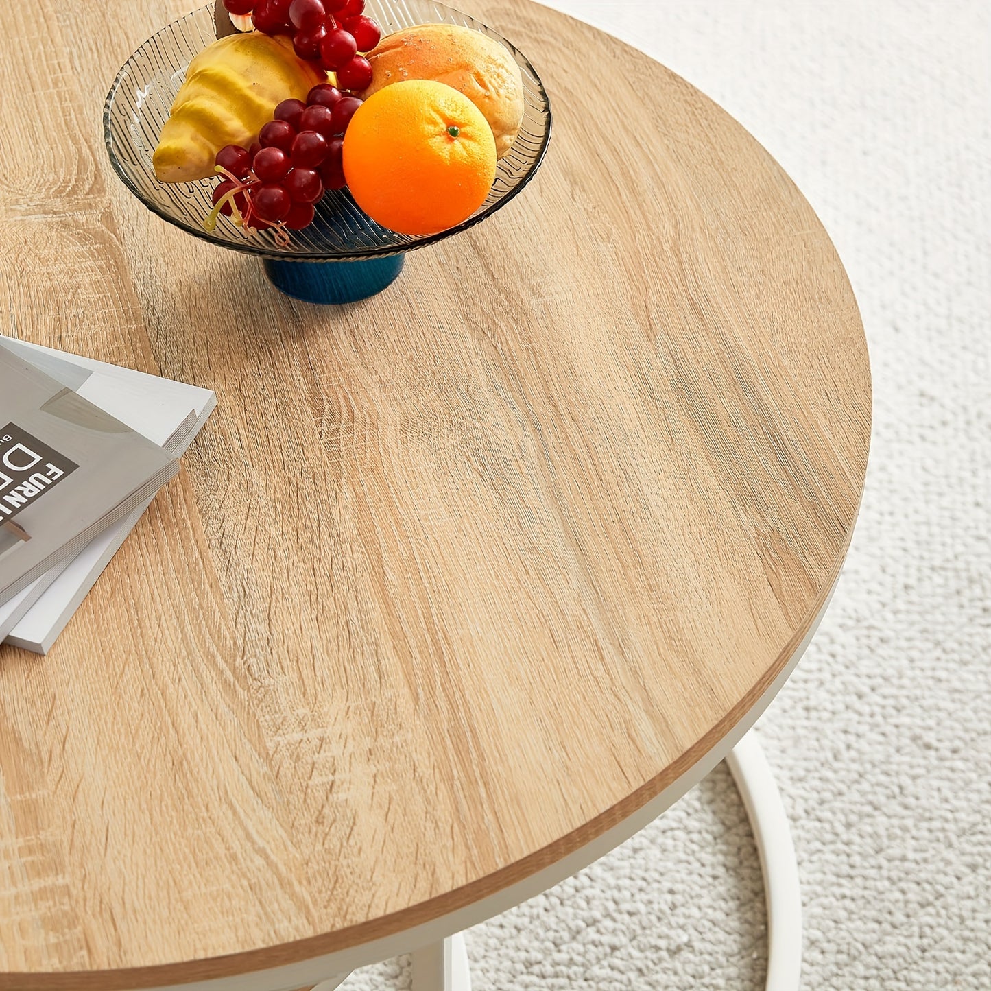 Salontafel Set – Bijzettafels – Nesting Tafels – Koffietafels – Ronde Tafels – Beukenhout MDF – Ruimtebesparend Design – Set Van 2 - QUORE