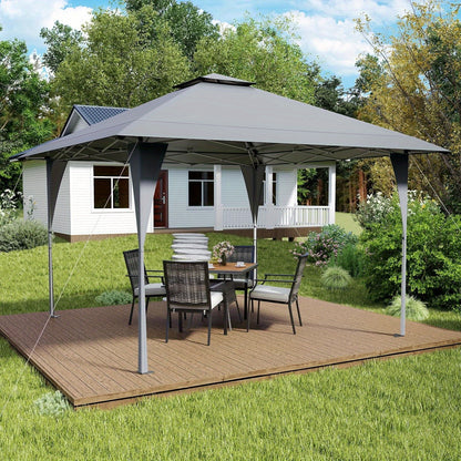 Partytent – Paviljoen – Pop-Up Tent – Feesttent – Tuintent – Extra Groot 3,96x3,96 m – Waterafstotend Oxford Doek & Verstelbare Hoogte