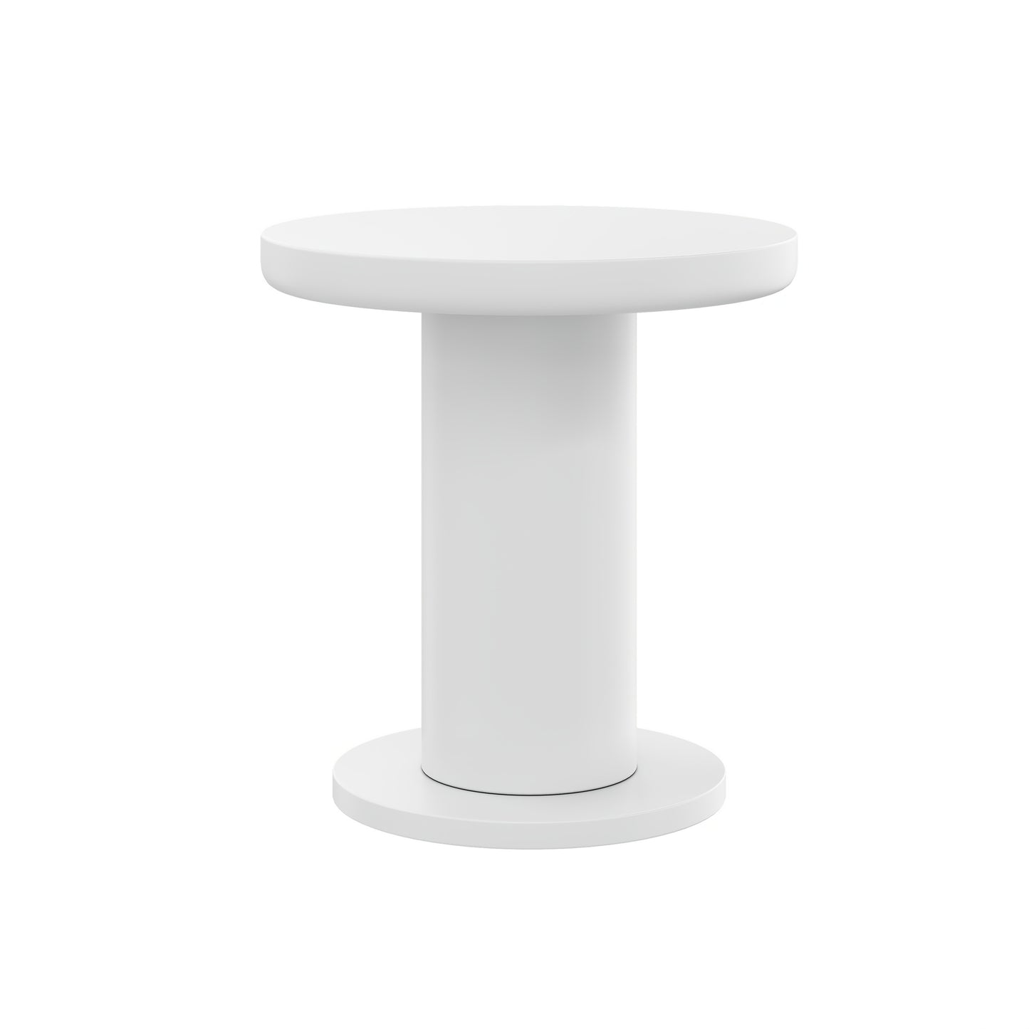 Salontafel – Bijzettafel – Woonkamertafel – Koffietafel – Ronde Tafel – 39,8 cm – Wit Metalen Frame – Minimalistisch Modern Design