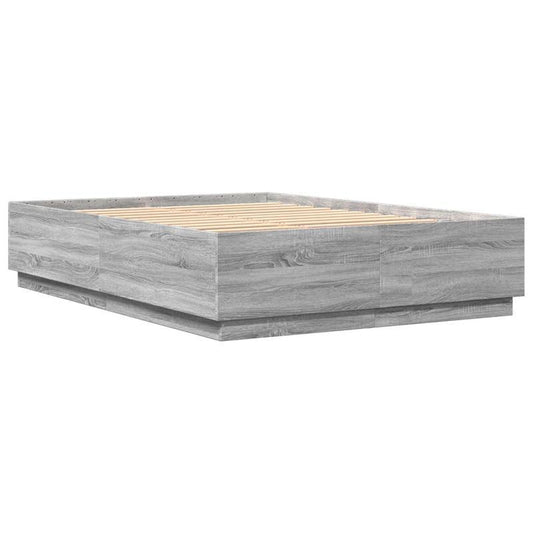 King Size Bedframe – Bedbodem – Bedframe – Ledikant – Bedombouw – Grigio Sonoma – Stevig Hardhout – Eenvoudige Montage Zonder Gereedschap