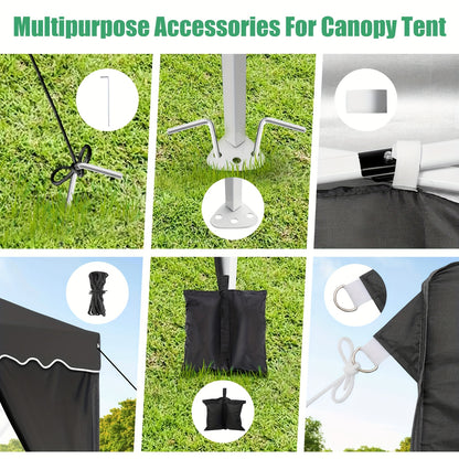 Pop-up Tent – Partytent – Evenemententent – Tuinkamer – Paviljoen – Wit – 3x6 Meter – 6 Afneembare Zijwanden – Snel Op te Zetten – Inclusief Rollerbag en Zandzakken