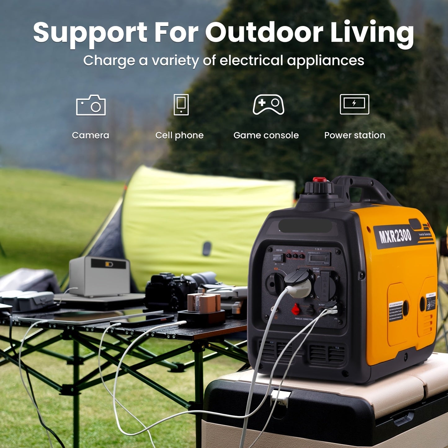 Draagbare Inverter Generator – Stroomgenerator – Generator – Camping Generator – Noodstroom – 2300 Watt – Stil Geluid