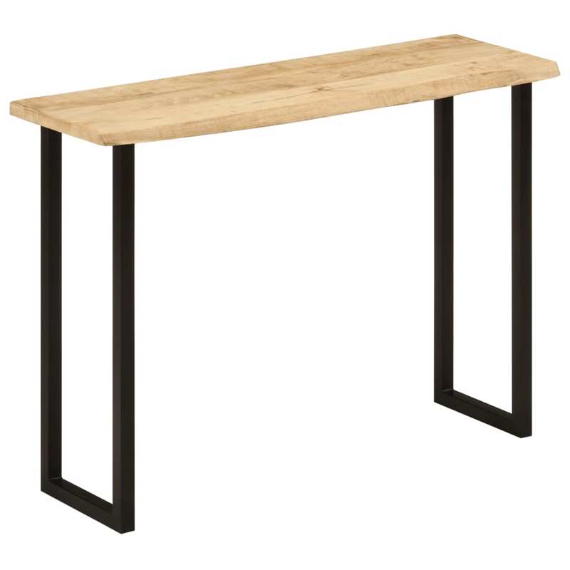 Consoletafel – Sidetable – Bureau – Bijzettafel – Telefoontafel – Massief Mangohout – Natuurlijke Boomrand 105x33x76 cm