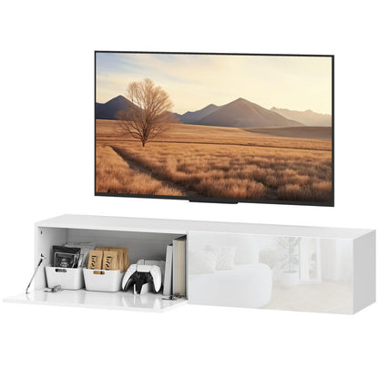 Zwevend Tv-Meubel – Wandkast – Media Meubel – Tv Kast – Opbergmeubel – Compact Ontwerp – Ruimtebesparend – Eenvoudige Montage – MDF Hout Metaal