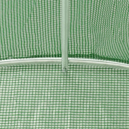 Green greenhouse with steel frame, 24 square meter, 6x4x2m