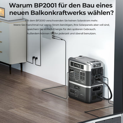 Powerbank – Draagbare Accu – Mobiele Batterij – Stroomvoorziening – Backup Batterij – 2048Wh Capaciteit – 5x 2200W AC Uitgangen – LiFePO4 Veiligheidsbatterij