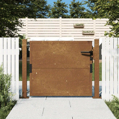 Tuinpoort – Tuindeur – Schuttingdeur – Poort – Hek – Cortenstaal – Weerbestendig – 105x105 cm