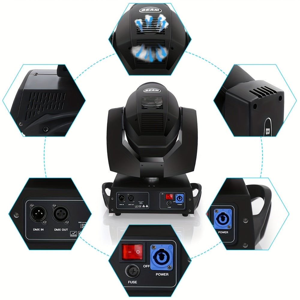 Moving Head Verlichting – Podiumlamp – DJ Licht – Disco Spot – Feestverlichting – 310W RGBW LED – 540° Pan & 270° Tilt – Krachtige 125.000 Lux Lichtopbrengst