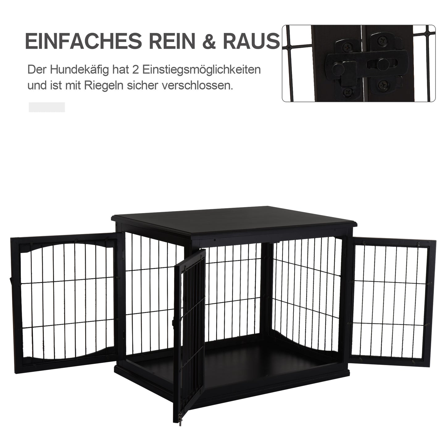 Tuinset – Tuinmeubelset – Loungeset – Bistroset – Zwart – 4-delig – Met Ademend Stof – Stevig Metalen Frame