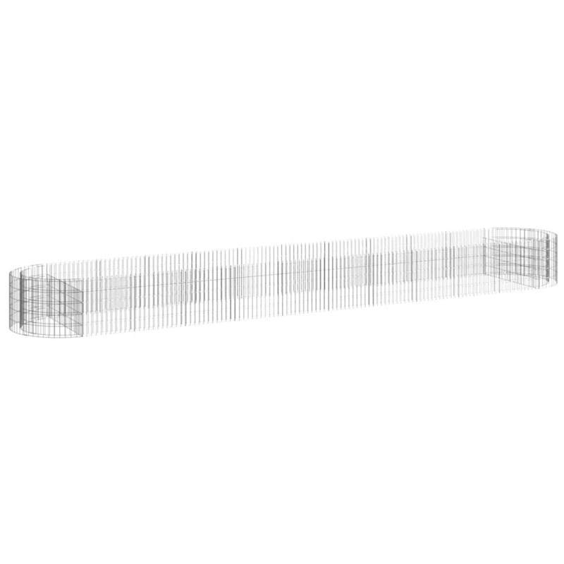 Bloemenrek – Plantenrek – Bloemenhouder – Plantentafel – Plantenstandaard – Verhoogd Ontwerp – Gegalvaniseerd Staal – 600x100x50 cm