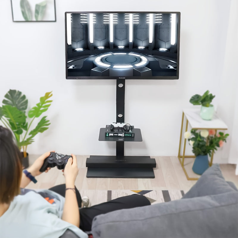 TV Standaard Vloer – TV Statief – TV Vloerstandaard – Vloer TV Beugel – Draagbaar TV Rek – Verstelbaar 32-65 Inch – Metaal – VESA 600x400mm – 30kg Belasting – Kabelmanagement