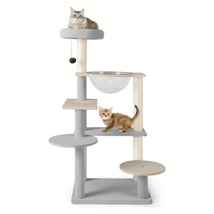 Krabpaal – Krabboom – Kattenmeubel – Klimpaal – Kattenboom – 113 cm Hoog – Stabil Multiplex Met Sisal Bekleding