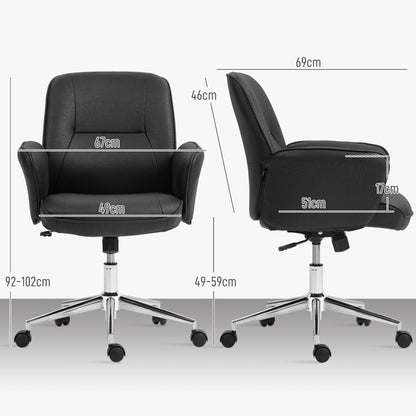 Bureaustoel – Ergonomische Stoel – Kantoorstoel – Draaistoel – Gamingstoel – Verstelbare Hoogte – Schommelfunctie – Microfiber Bekleding – Max. 120 kg