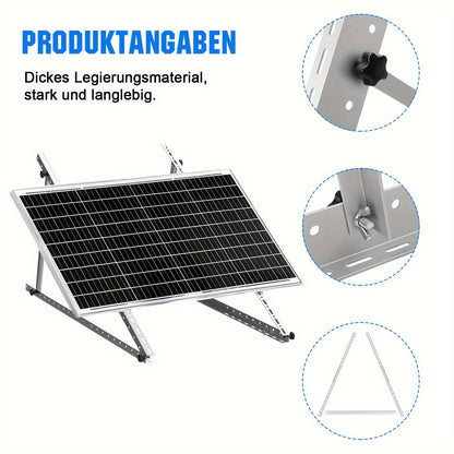 Verstelbare Montagerails Zonnepanelen – Montageset, Montagesysteem, Montagebeugels, Solar Bevestiging – Set Van 4 – 118 cm Aluminium Rails – Kantelbaar 0-90 Graden Zonder Gereedschap