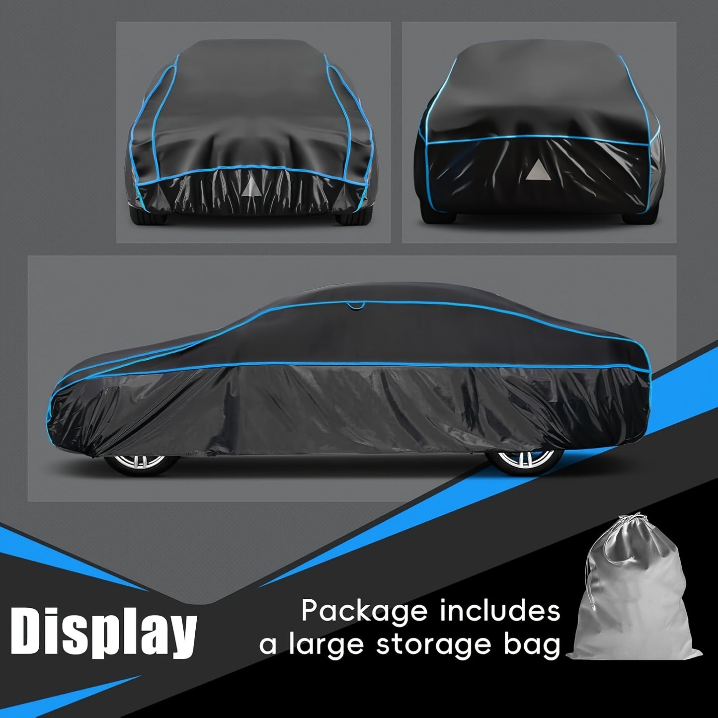 Autohoes Hagelbestendig – Autohoes Waterdicht – Auto Bescherming – Auto Beschermhoes – Coupe Hatchback 450-470 cm – 5 mm EVA Composiet – Windbestendig Met Reflectie