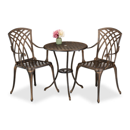 3-Piece Garden Furniture Set in Black/Bronze