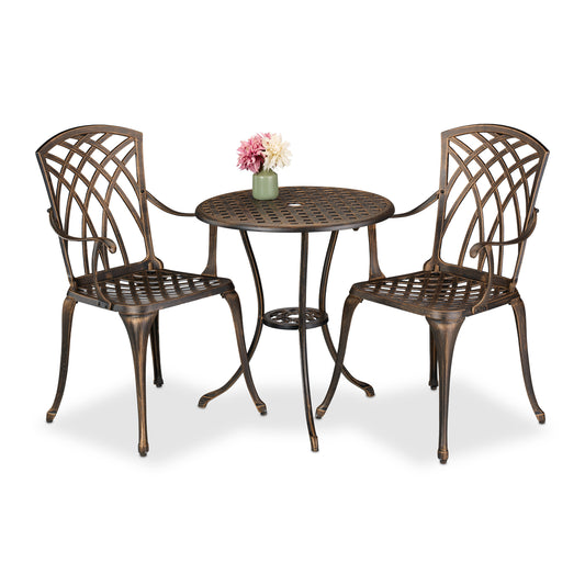 3-Piece Garden Furniture Set in Black/Bronze