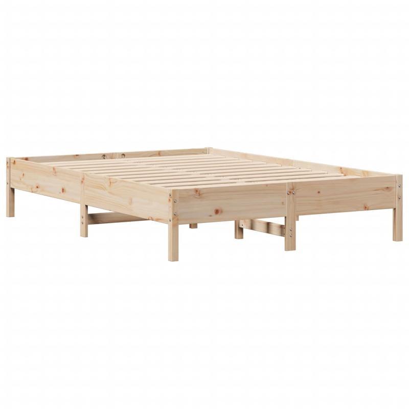 Bedframe – Platformbed – Slaapsysteem – Bedbank – Ledikant – Modern Design – Ingebouwde Boekenkast – Stevig Dennenhout – Eenvoudige Montage