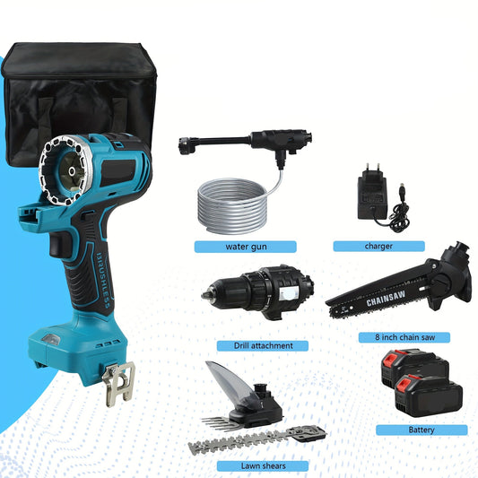 Multifunctionele 5-In-1 Tuingereedschapset – Tuingereedschap – Tuinset – Tuinklussen – Snoeien – 4000 MAh Lithiumbatterij – Lichtgewicht Ontwerp