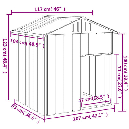 Hondenhok Staal – Hondenverblijf – Hondenkennel – Hondenren – Hondenkooi – Gegalvaniseerd Staal – Weerbestendig Dak – Ruime Afmetingen 104x90x120 cm