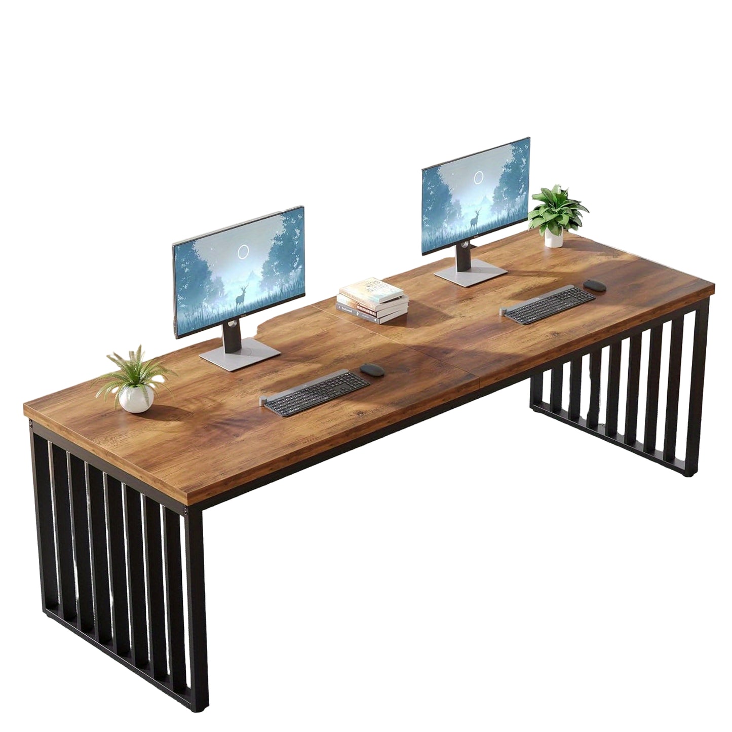 Computertafel – Bureau – Werkplek – PC Tafel – Kantoor Tafel – 180 cm Breed – Stevig Metalen Frame