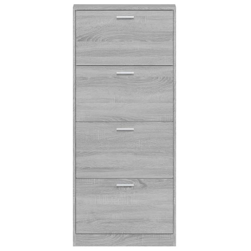 Schoenenkast – Schoenenrek – Schoenopberger – Schoenmeubel – Schoenhouder – Grijs Sonoma – Ruimtebesparend Ontwerp – Houtcomposiet & Hardhout