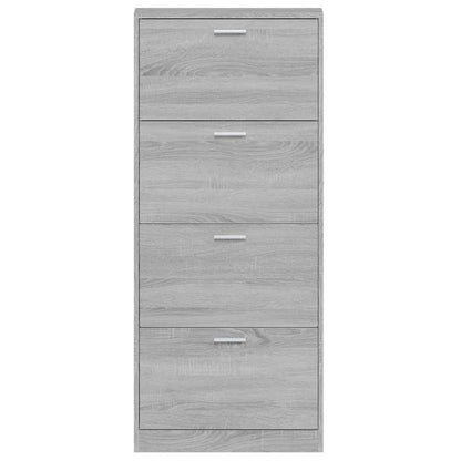 Schoenenkast – Schoenenrek – Schoenopberger – Schoenmeubel – Schoenhouder – Grijs Sonoma – Ruimtebesparend Ontwerp – Houtcomposiet & Hardhout