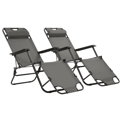 Verstelbare Ligstoel – Ligbed – Tuinstoel – Loungestoel – Balkonstoel – Katoenen Bekleding – Waterafstotende Kap
