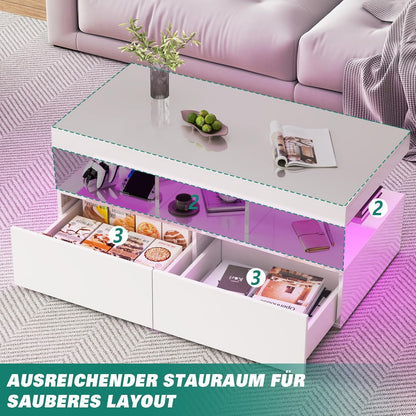 Verstelbaar Bed – Tweepersoonsbed – Opbergbed – Led Verlichting Bed – Bedframe Met Lattenbodem – Velours Hoofdeinde – Usb- en Type-C Poorten – 160x200 cm
