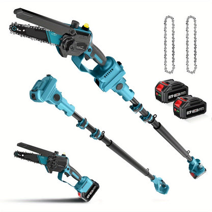 Kettingzaag – Mini Kettingzaag – Snoeizaag – Takkenzaag – Handzaag – 15,24 cm Zaagblad – 2x 4000mAh Batterijen – Telescopische Steel 4,5 m