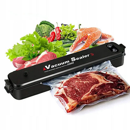 Vacuüm Sealer – Vacumeerapparaat – Voedselverpakkingsmachine – Vacuumzak Sealer – Vacuümverpakkingsmachine – Verlengt Houdbaarheid Tot 5x – Compact Zwart Ontwerp Met 10 Vacumeerzakken
