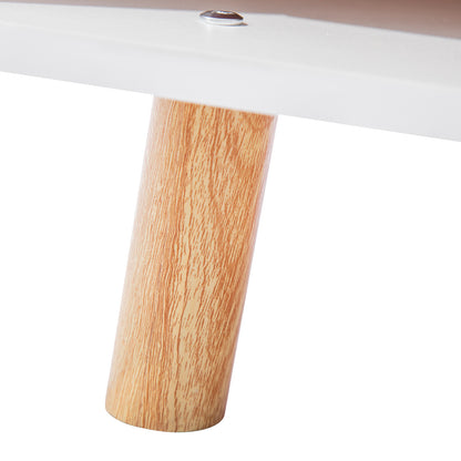 Schoenenkast – Schoenenrek – Schoenenopberger – Schoenenbank – Voordeurkast – Vrijstaand – Ventilatiegaten – Met Lade en 4 Deuren – MDF – Verhoogde Beschermrail – Warm Wit