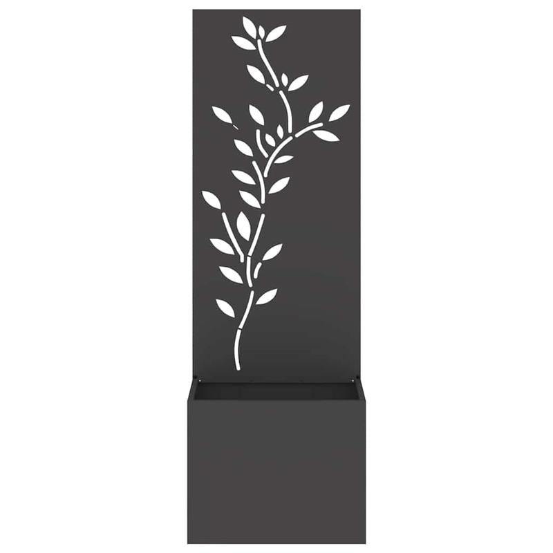 Plantenbak – Bloembak – Plantenpaneel – Tuinbak – Kruidenbak – Zwart Koudgewalst Staal – 50x140 cm Weerbestendig & Stevig