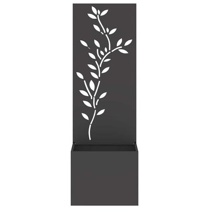 Plantenbak – Bloembak – Plantenpaneel – Tuinbak – Kruidenbak – Zwart Koudgewalst Staal – 50x140 cm Weerbestendig & Stevig