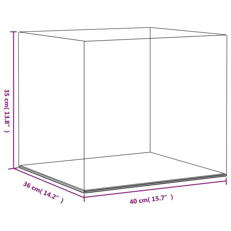 Vitrinekast – Displaybox – Opbergkast – Showkast – Acrylkast – Transparant – Kristalhelder Acryl – 40x36x35 cm