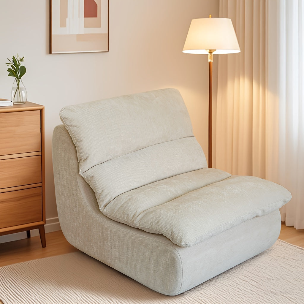 Relaxstoel – Fauteuil – Zitzak – Lounge Stoel – Slaapkamerstoel – Oranje Kurk – Kunsthout – Ergonomisch Ontwerp – Zonder Elektriciteit