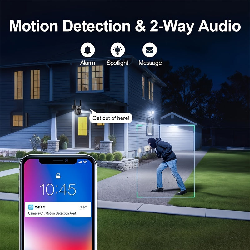 4G LTE Beveiligingscamera – Surveillance Camera – Buiten Camera – Draadloze Camera – Mobiele Beveiliging – 2 Stuks Met 32GB SD & SIM Kaart – 2K Kleurennachtzicht – 360° Draaibare Live View