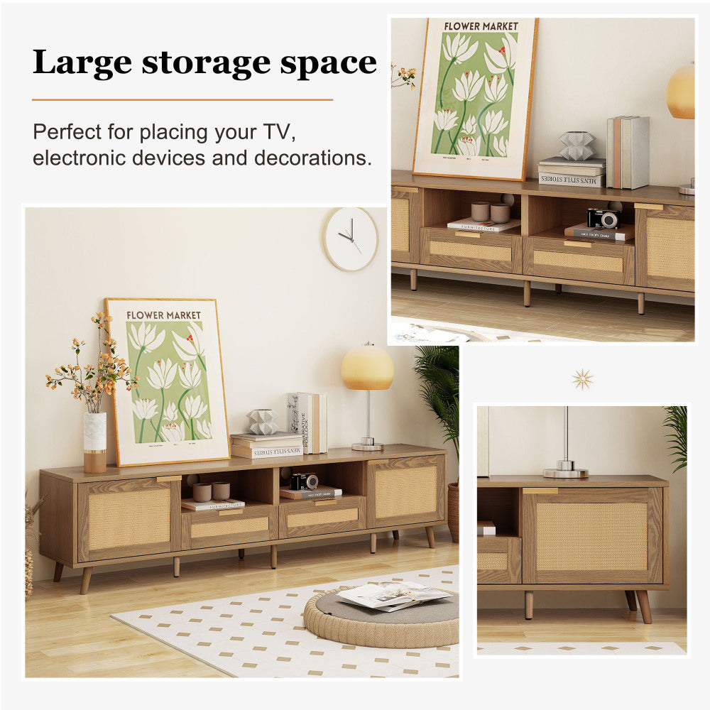 TV Meubel – Tv Kast – Tv Dressoir – Tv Meubels – Tv Meubel Open Vak – Geschikt Voor 127-165,1 cm Tv – Stevige Constructie & Eenvoudige Montage