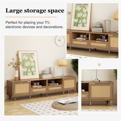 TV Meubel – Tv Kast – Tv Dressoir – Tv Meubels – Tv Meubel Open Vak – Geschikt Voor 127-165,1 cm Tv – Stevige Constructie & Eenvoudige Montage