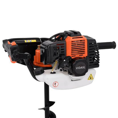 Grondboor – Grondboormachine – Aardboor – Boormachine – Grondboorset Oranje – 52 cc Benzinemotor – Anti-Trillingshandgreep