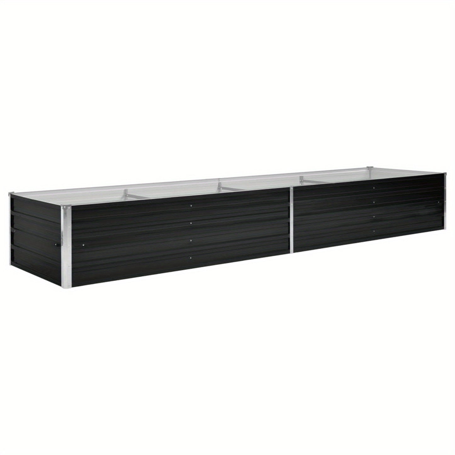Tuinbak – Verhoogd Plantenbed – Bloembak – Groenbak – Plantenbak – Duurzaam Verzinkt Staal – Groot Formaat 320x80x45 cm – Weerbestendig Antraciet