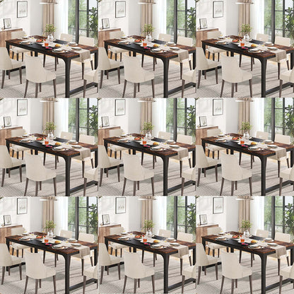 160.02cm x 80.01cm Heavy-Duty Industrial Rectangular Dining Table with Metal Legs & Engineered Wood Top - Modern Large Conference Desk for Home, Office, Kitchen, 4-6 Person, Black/Beige, Spacious Surface, Easy Assembly (Board