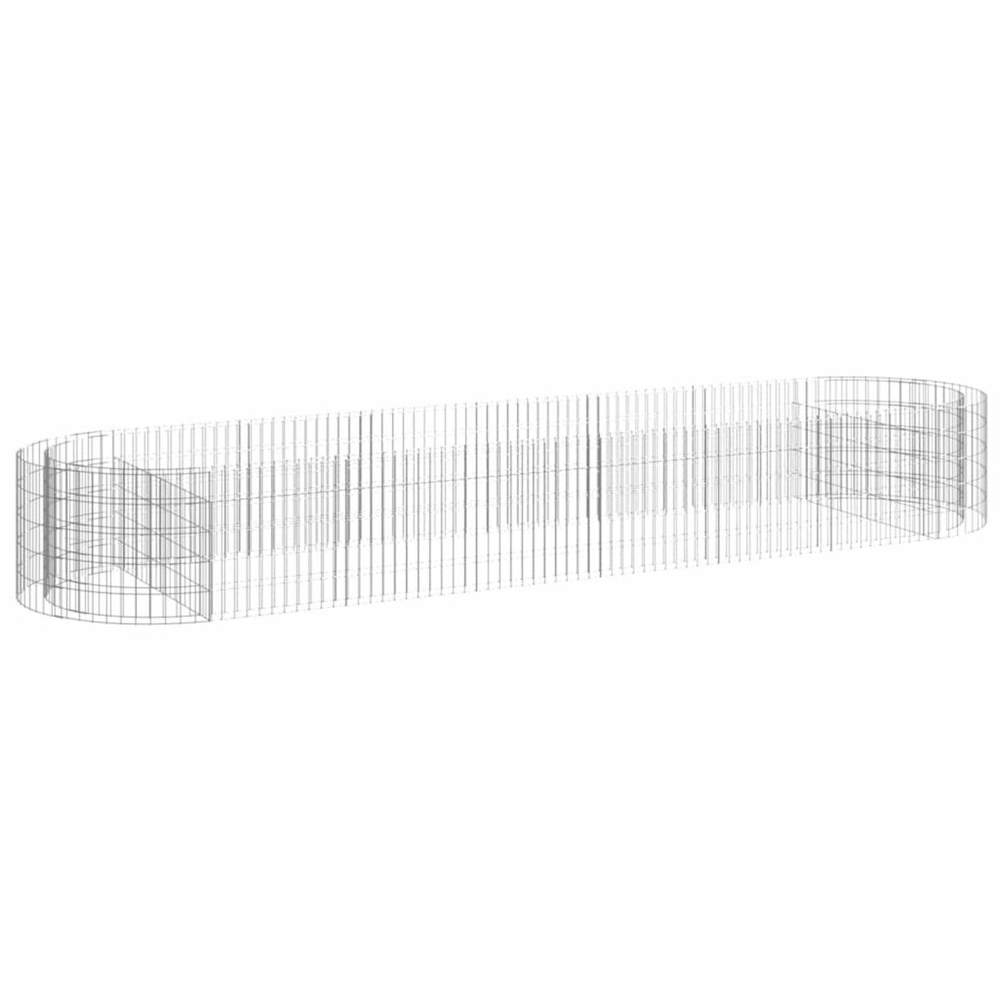 Plantenbak – Bloembak – Verhoogde Bak – Tuinbak – Kweekbak – 400x100x50 cm – Gegalvaniseerd IJzer, Stevige Stenen Maasstructuur