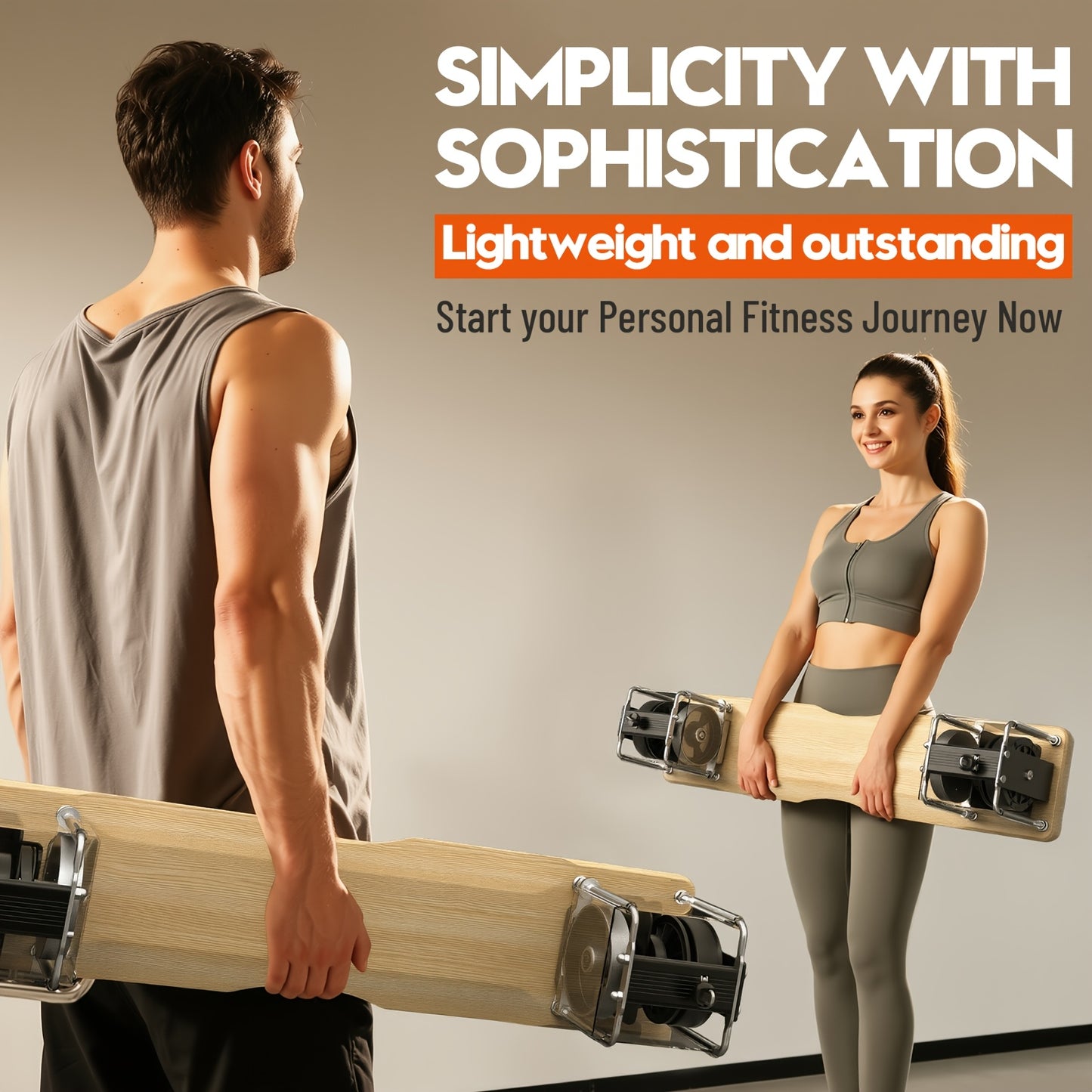 Full-Body Home Strength Training Machine with Magnetic Resistance System - Adjustable 7-17kg Weight for Squats, Presses, Press | Multifunctional Fitness Station Suitable for &, Solid Wood Base, No Electronics/ Setup (Full Acc