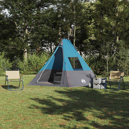 Tipi Tent – Camping Tent – Schuiltent – Pyramide Tent – Outdoor Tent Blauw – Waterbestendig Polyester – Handige Ritssluiting