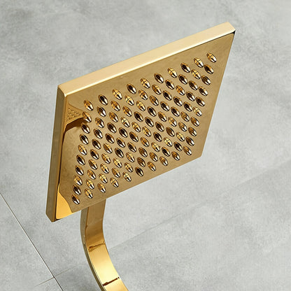 Goudkleurige Douchekraan – Douchekraan Set – Regendouche – Baduitloop – Muurmontage – Luxe Goudafwerking – Ruimtebesparend Design
